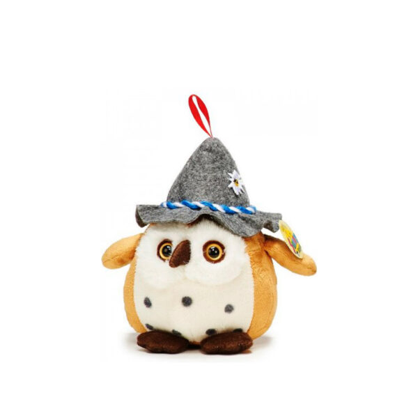 Pluche Tiroler uil witte buik